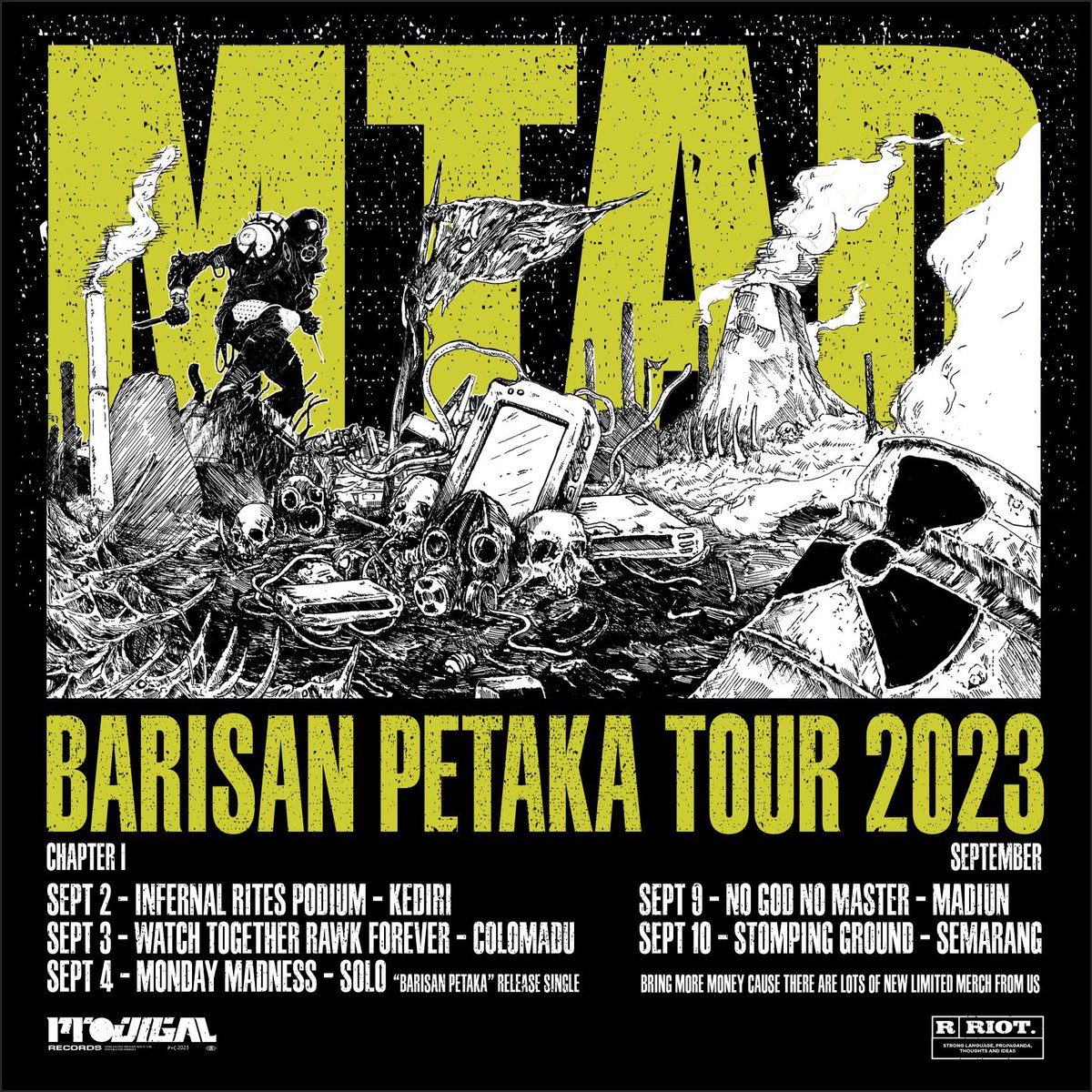 FIRST CHAPTER "BARISAN PETAKA" TOUR 2023. MARK YOUR CALENDAR AND SEE YOU THERE!

#MTAD #PRODIGALRECS