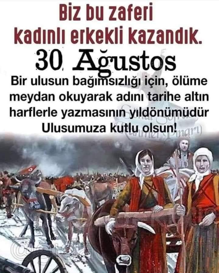 30 Ağustos Zafer Bayramımız kutlu olsun. #30AgustosZaferBayrami