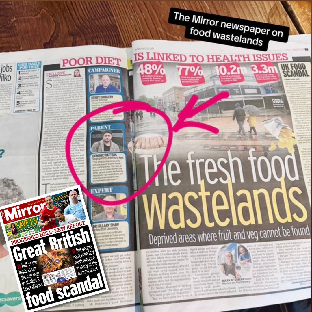 Crazy that what I’ve been writing about for three years made it to the front page of a tabloid newspaper #CouncilEstates #FoodDeserts 
👨‍👧🌆 📰