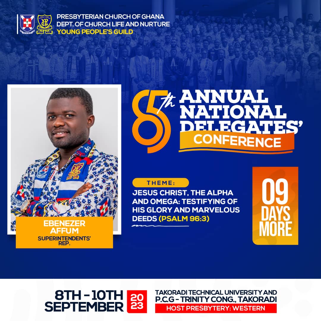 W_PresbyteryYpg's tweet image. COUNTDOWN - 9 DAYS MORE

It's time for the Deliberation of the Affairs of the Youths and in Unity we will testify to His Marvelous Deeds.

Come one come all

#westernpresbytery
#ANDC
#ServiceAllTheWay
#ToKnowHisWillAndToDoIt .