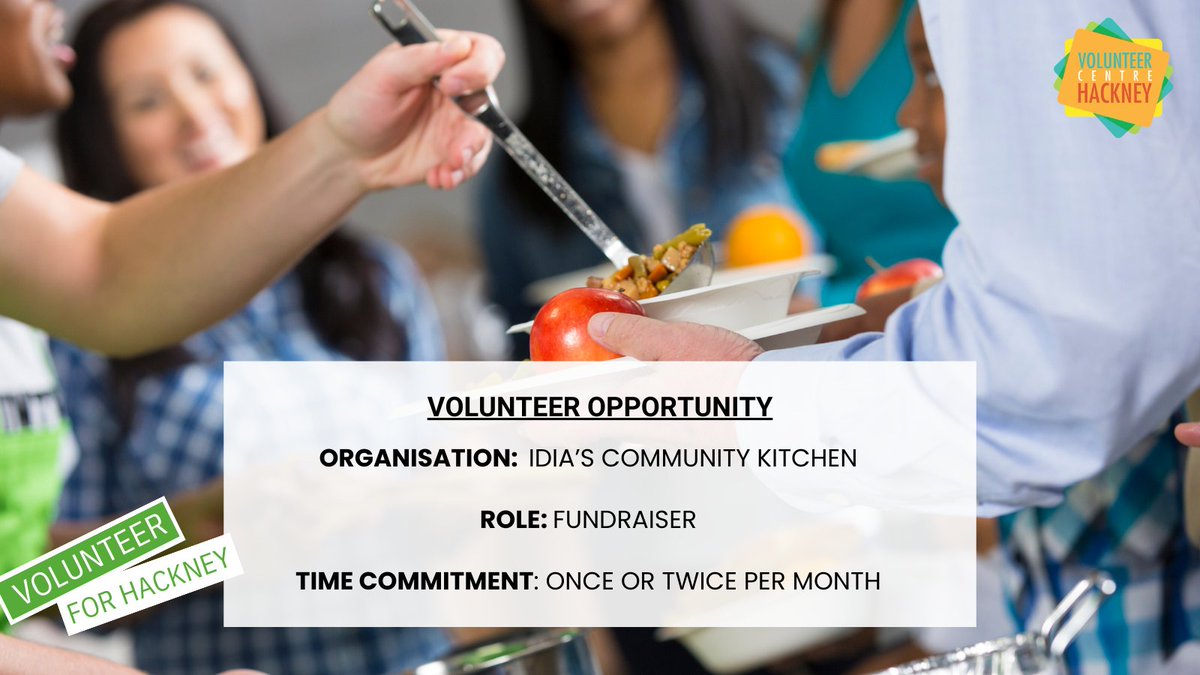 Help reduce food waste and feed the community - give just a couple of hours a month ❤️ Find out more about how you can fundraise for Idia's community kitchen ➡️ bit.ly/VCHidia Pls share 🙏 #volunteer #vchackney #volunteerhackney #hackney