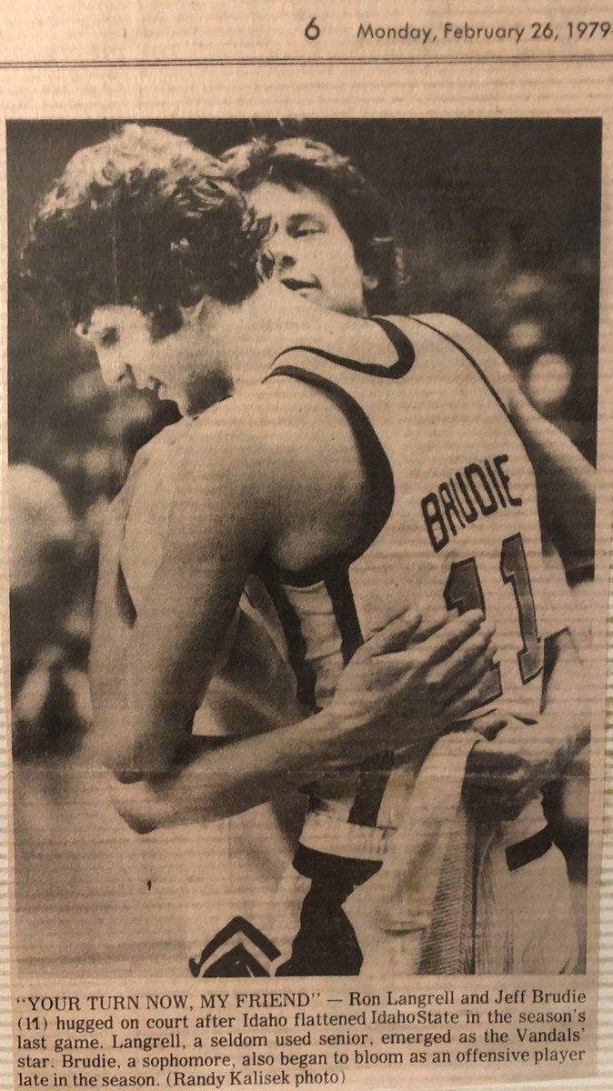 JRonLIII's tweet photo. It’s great to see my old teammate Jeff Brudie and others at this reunion. A number of players and coaches worked hard to lay the foundation for this great Idaho team. For that we are also very proud. Go @Idaho_Vandals @VandalHoops @uidaho https://t.co/GrlaruDOnx