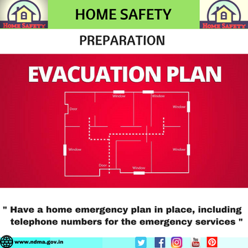 ndmaindia's tweet photo. Be Aware! Be prepared!   Prepare an Emergency evacuation plan well before a #disaster or some unforeseen event strikes.    

#DisasterEmergency #homesafety https://t.co/vjIhapf6Pl