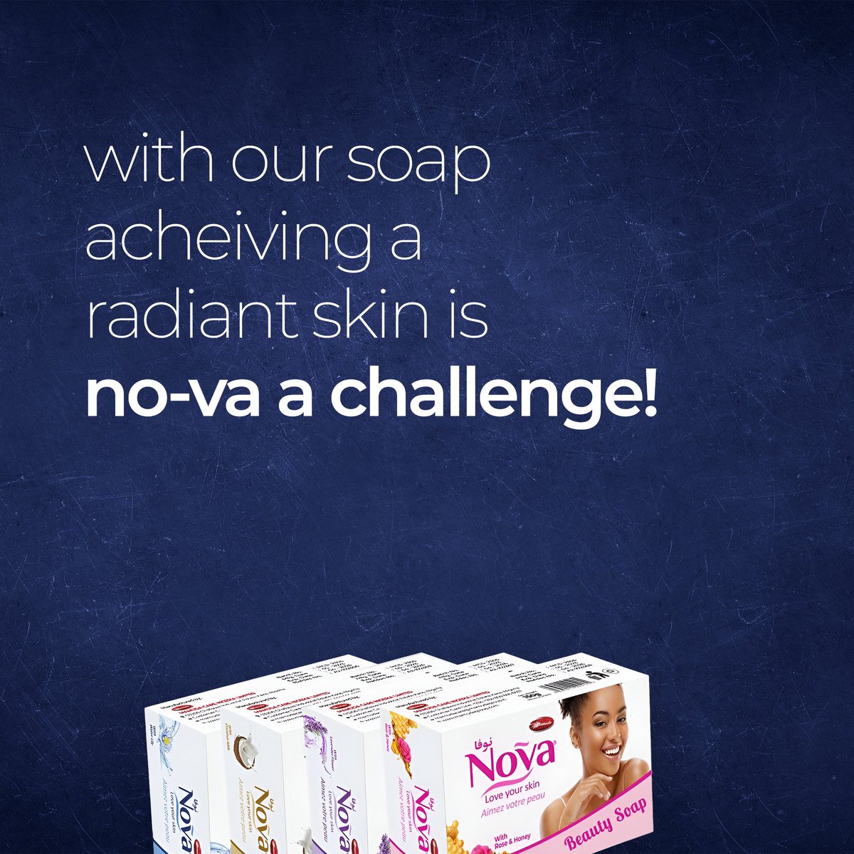 Ghadco_ng's tweet photo. Nova settle for less, go for the best.
NOVA Beauty Soap, Love your skin!
#chiamodmarketer
#ghadco_ng
#novabeautysoap
#mamudagroup
#viralvideo
#AsiaCup23
#BBNaijaAllStars https://t.co/7LyUPyzdnG