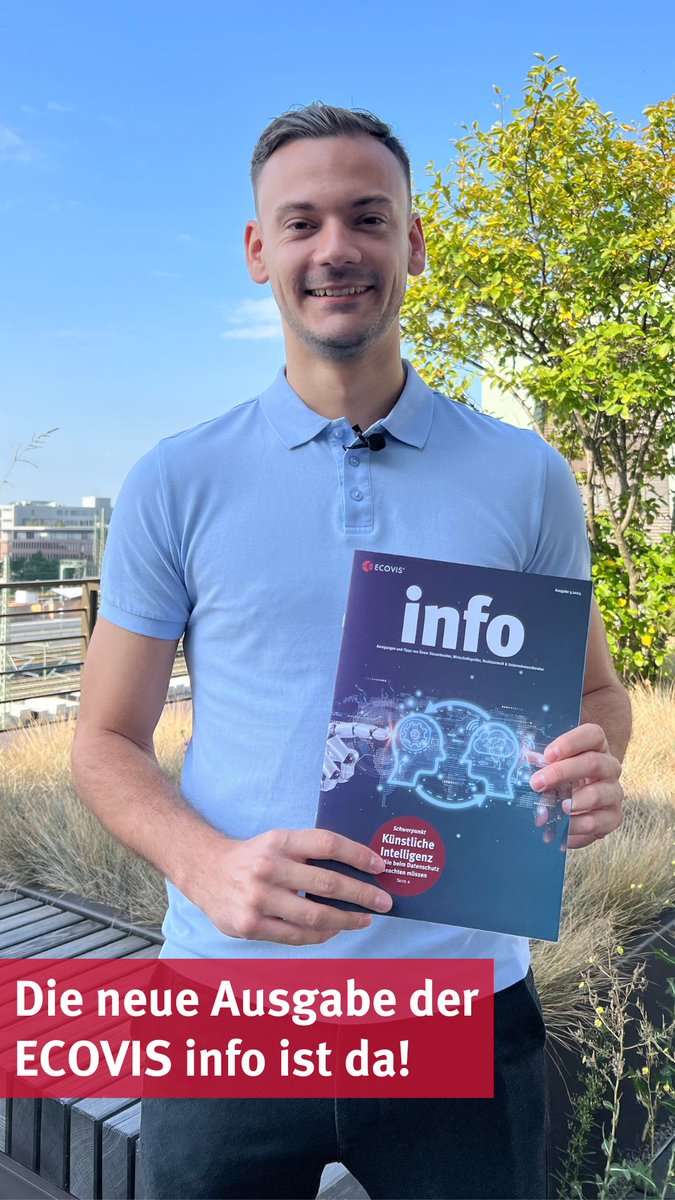 ecovis_com's tweet photo. Welche Chancen und Risiken birgt die künstliche Intelligenz und worauf müssen Unternehmen achten, wenn sie #KI-Tools nutzen?

➡️ Das und mehr erfahren Sie in der neuen Ausgabe des Magazins ECOVIS info: https://t.co/bZkeCqTnoH https://t.co/p95TYG4oRN