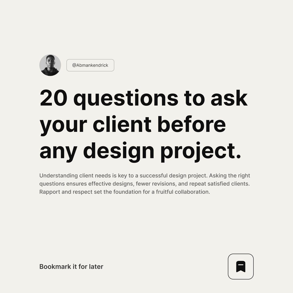 UI/UX Designers here are the 20 essential client questions you should ask clients before working on any design project. These questions will help clients feel involved with the design process, and they’ll also help you brainstorm ideas and fine-tune your creative output.