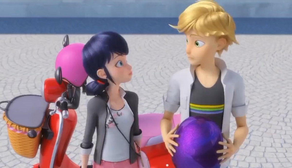 prinzzesaalive's tweet image. #MLBS5Spoilers #MLBACTION I can’t believe it’s all real 🖤 Marinette is boss she is driving Adrian AHHH hahaha and huggings