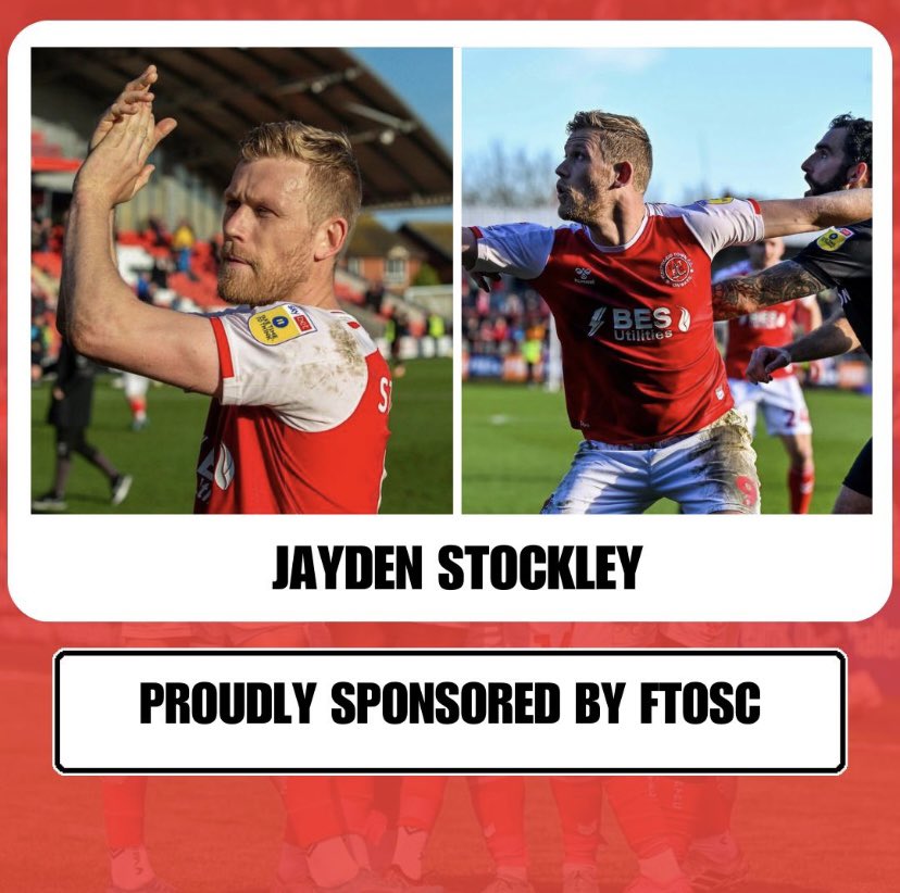 FTFCOSC's tweet image. We are delighted to announce that we will be sponsoring fleetwood town number 9 Jayden Stockley for the 23/24 season 🤝