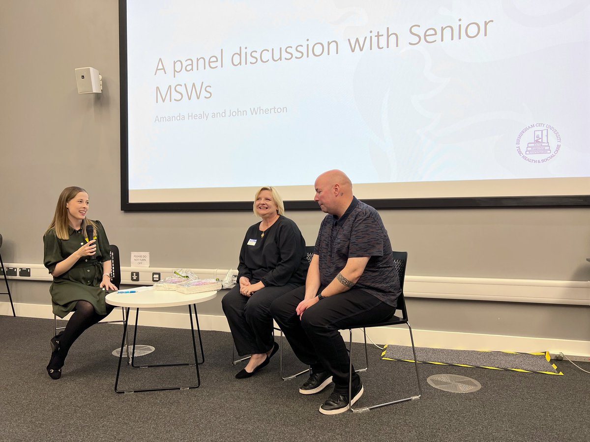 So proud to see two of our <a href="/BCU_HSC/">BCU Assistant Practitioners</a> alumni speaking at their first conference. It’s fantastic to see <a href="/Mandi17085444/">Mandi</a> &amp; Jon encouraging &amp; empowering others via their life experiences inc. career development, role development &amp; academic journey. #BCUmswconference23