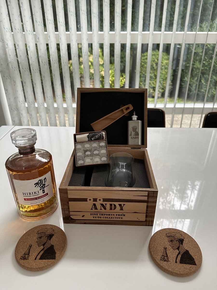 0x8andy's tweet photo. Drop #1 from @YutoCollective is amazing! I've been a whisky enthusiast for quite awhile, so I ordered it right away. 

Got the order much quicker than I expected and the quality is 🔥 Love how it's personalised to my @Azuki ⛩️

Supporting the bulders in the garden! IKZ! 🫶 https://t.co/EGtcLXiU35