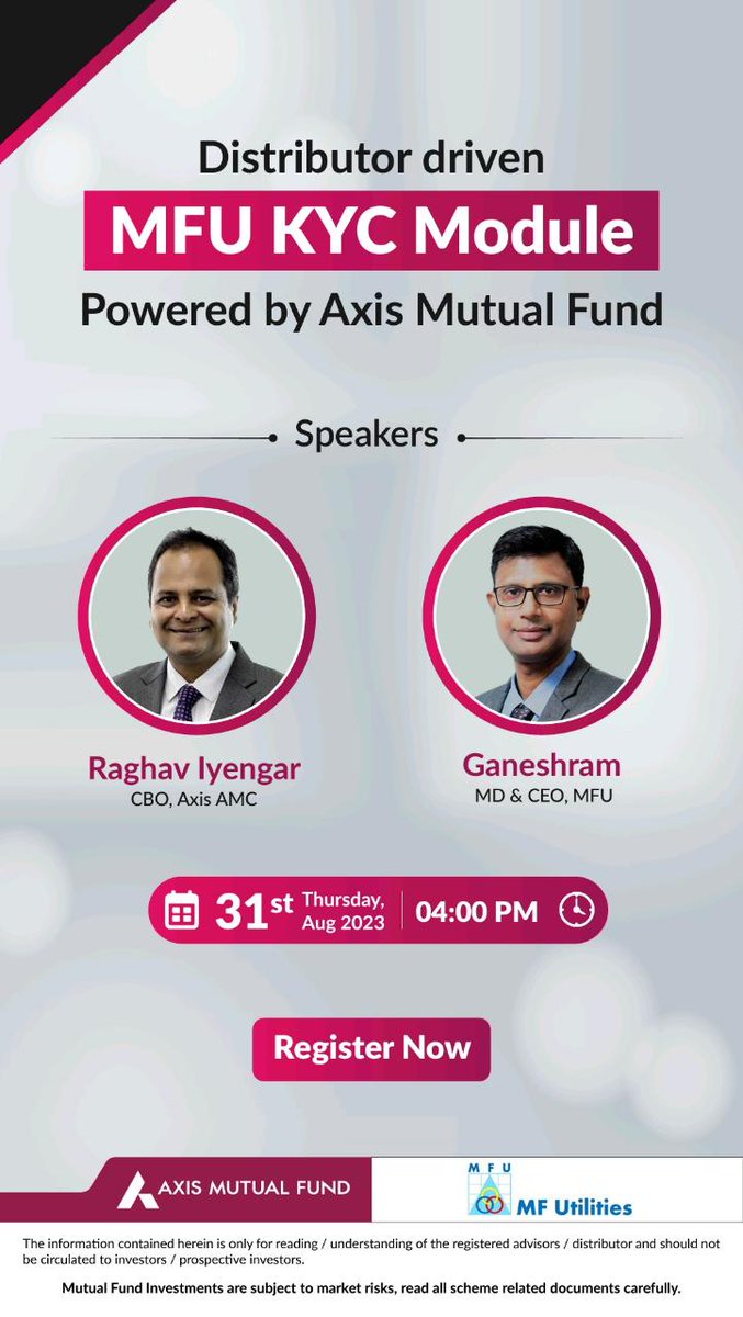 *MFU invites you to the launch of MFU KYC module (Powered by Axis MF ...