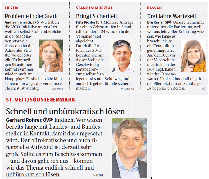 Bürgermeister:innen für mehr #Tempo30 - damit "Schulweg und Ortsgebiet für alle sicherer machen"