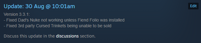 RetributionDev's tweet image. Retribution has been updated to Version 3.3.1:

Download the mod: bit.ly/RetributionMOD
Visit the wiki: tboiRetribution.wiki.gg