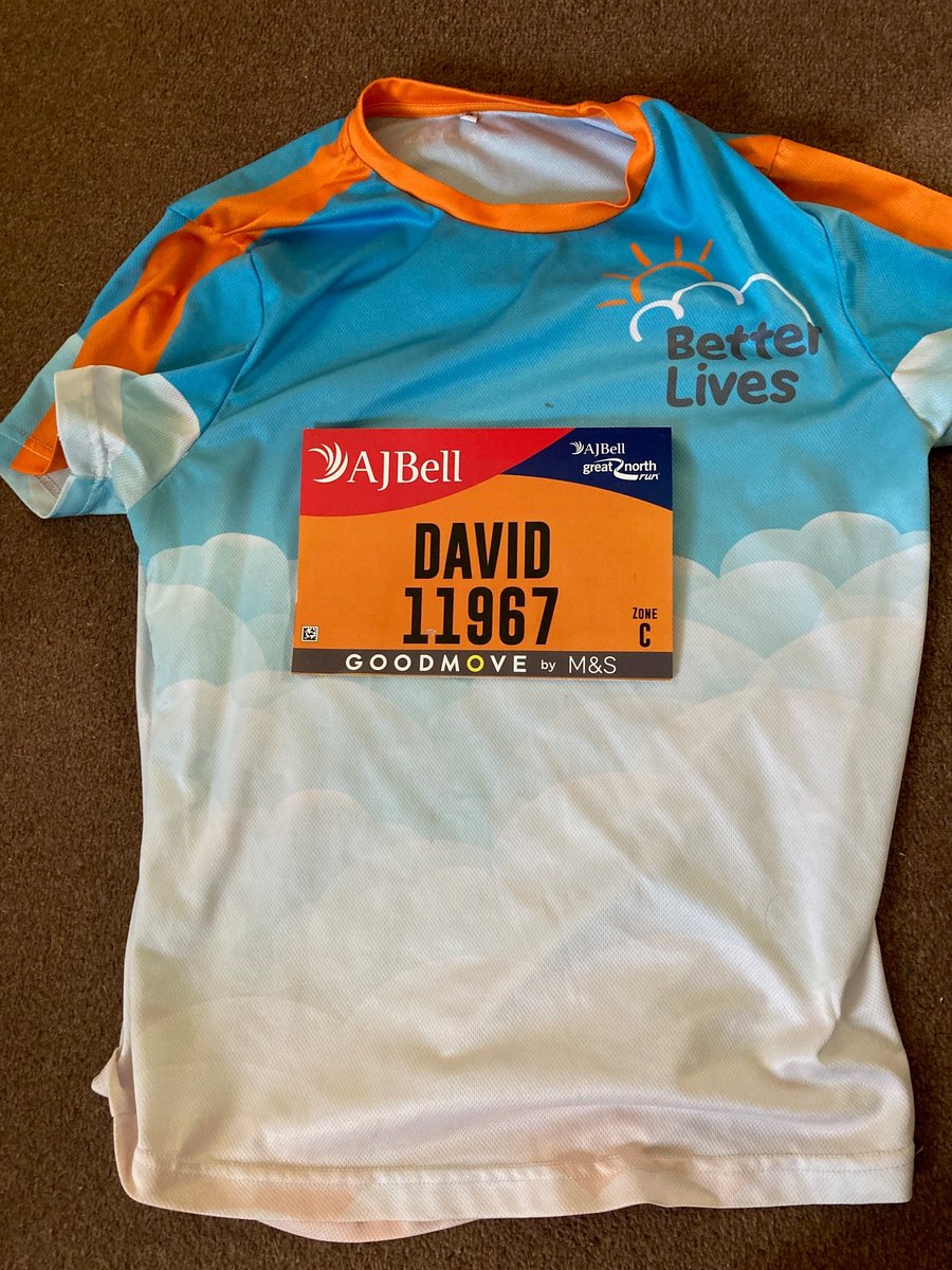 A week and a half until the Great North run, running for <a href="/BDCFT_BLCharity/">Better Lives Charity</a> - look out for my race number on the day.  Still time to sponsor me here justgiving.com/fundraising/da…