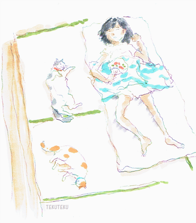 「いつかまた 夏の暑さを  懐かしむ #川柳 #illustration #オリジ」|TEKUTEKUのイラスト