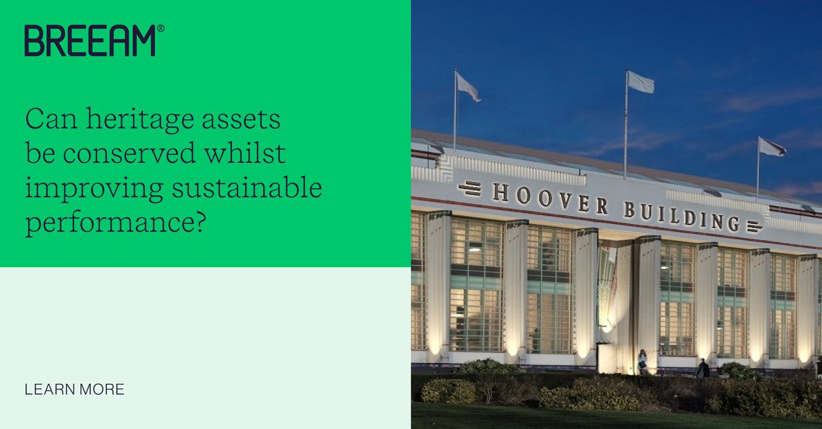 See how The Hoover Building in #London, built in 1931, can achieve a #BREEAM Excellent Domestic #Refurbishment score, preserving and enhancing its heritage.

Read our case study here: lnkd.in/e8pVVxpS