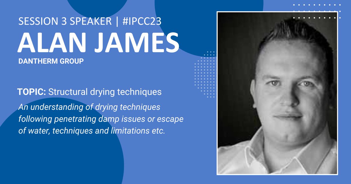 📢 Speaker Announcement. Introducing Alan James from Dantherm Group, who we are thrilled to be speaking at this years #IPCC23. Alan will be discussing #structuraldrying techniques following penetrating #damp issues. To find out more, click here 👉property-care.org/events/confere…