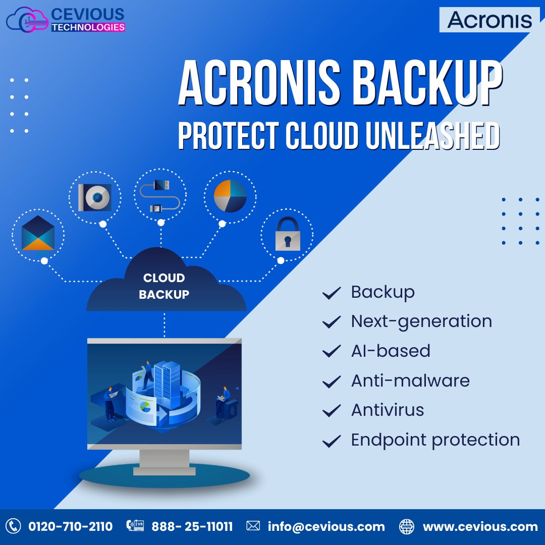 Future-Ready Security and Backup: Experience Acronis Cyber Protect Cloud's Unified Excellence.
.
.
#ProtectCloud #CeviousTech #UnifiedSecurity #BackupAndSecurity #Acronis #EndpointDefense #IntegratedSolution #AutomatedProtection #CostSavings #DataProtection