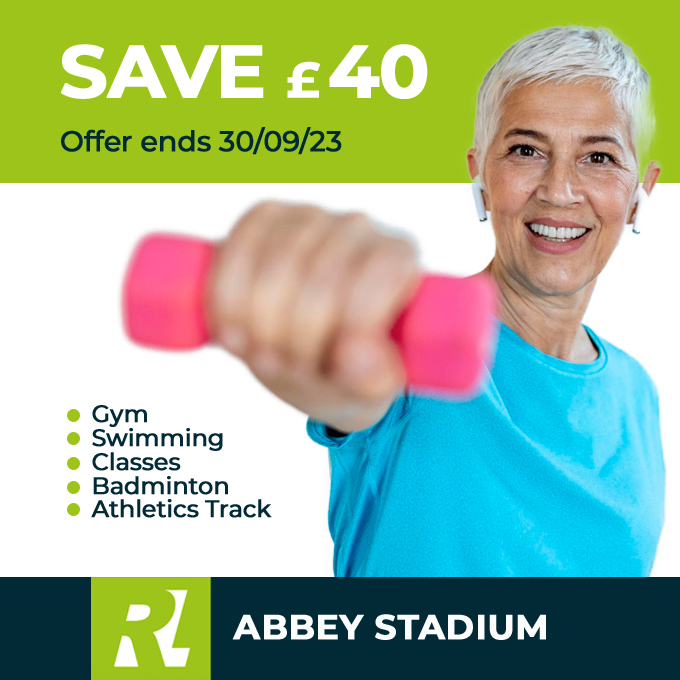 With over 70 group exercise classes per week to choose from, our brand new refurbished gym, pool, athletics track and badminton all included in our membership, it's time to be inspired to sit less and move more!
Use promo code "SEPTEMBER" and save £40.