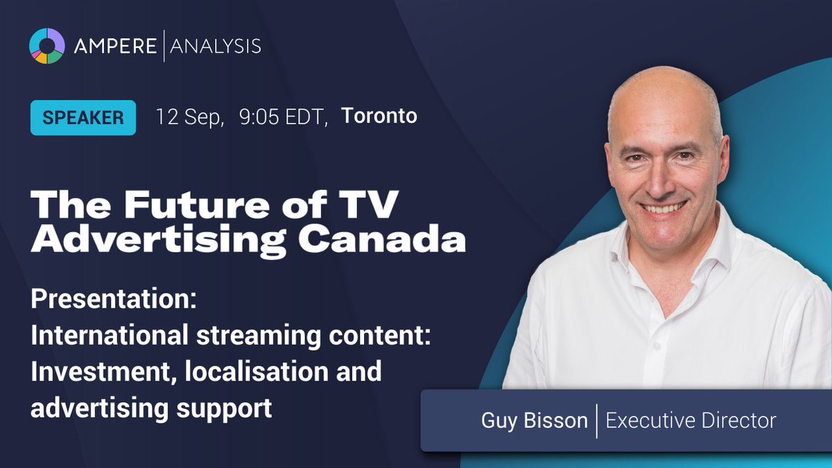 Catch @tvintelligence at @AdwantedEvents as he will be delving into global content trends, #streaming localization, and Canada's ad-supported market. Explore investment patterns, content adaptation, and more. Find out more via the link below: hubs.ly/Q020Ffd80