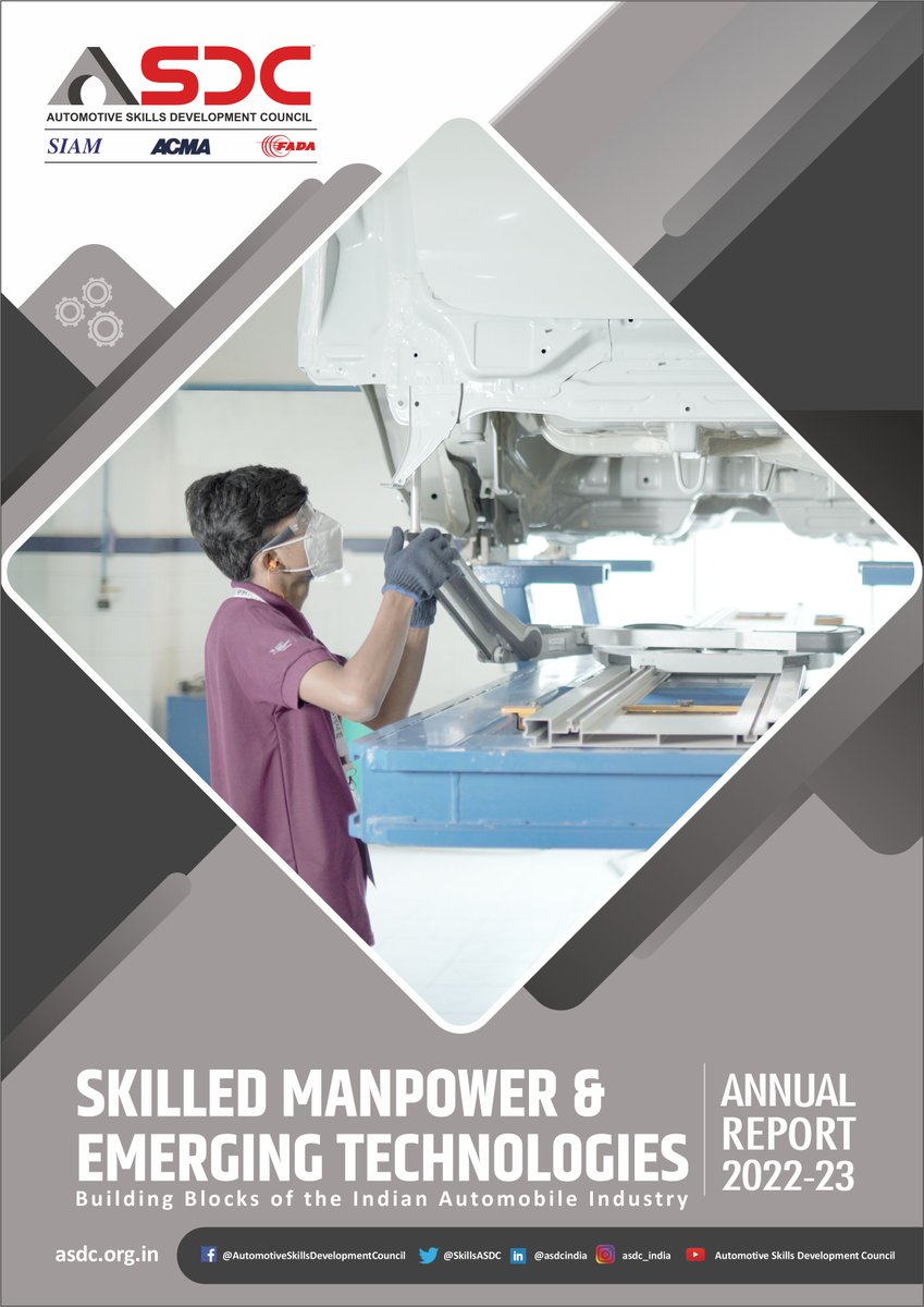 Happy to be part of the illustrious Industry leaders to launch the @SkillsASDC Annual Report on 'Skilled Manpower & Emerging Technologies' 𝐌𝐫. 𝐕𝐢𝐧𝐨𝐝 𝐀𝐠𝐠𝐚𝐫𝐰𝐚𝐥, 𝐒𝐈𝐀𝐌 𝐃𝐫. 𝐌𝐚𝐧𝐢𝐬𝐡 𝐌𝐢𝐬𝐡𝐫𝐚, 𝐍𝐒𝐃𝐂 𝐌𝐫. 𝐅 𝐑 𝐒𝐢𝐧𝐠𝐡𝐯𝐢, ASDC 𝐌𝐫. 𝐑𝐚𝐣𝐞𝐬𝐡…