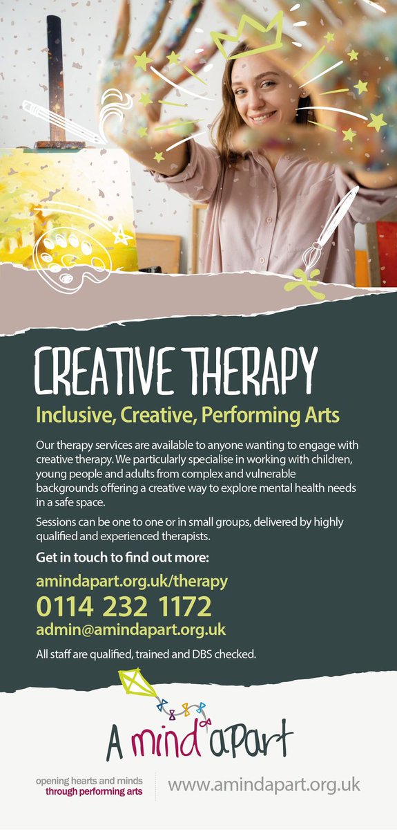 badthofficial's tweet photo. .@amindapart is starting a Free Creative Therapy Group for 16-18-year-olds.

Please contact natasha@amindapart.org.uk for more details. https://t.co/qLCGjXCVie