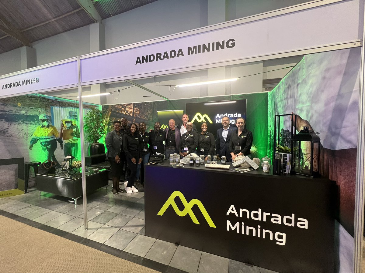 Team <a href="/Andrada_Mining/">Andrada Mining</a> representing at the <a href="/CoMinesNamibia/">Chamber of Mines of Namibia</a> #miningexpo2023. The Namibian mining industry is growing stronger every year! #tin #lithium #Namibia