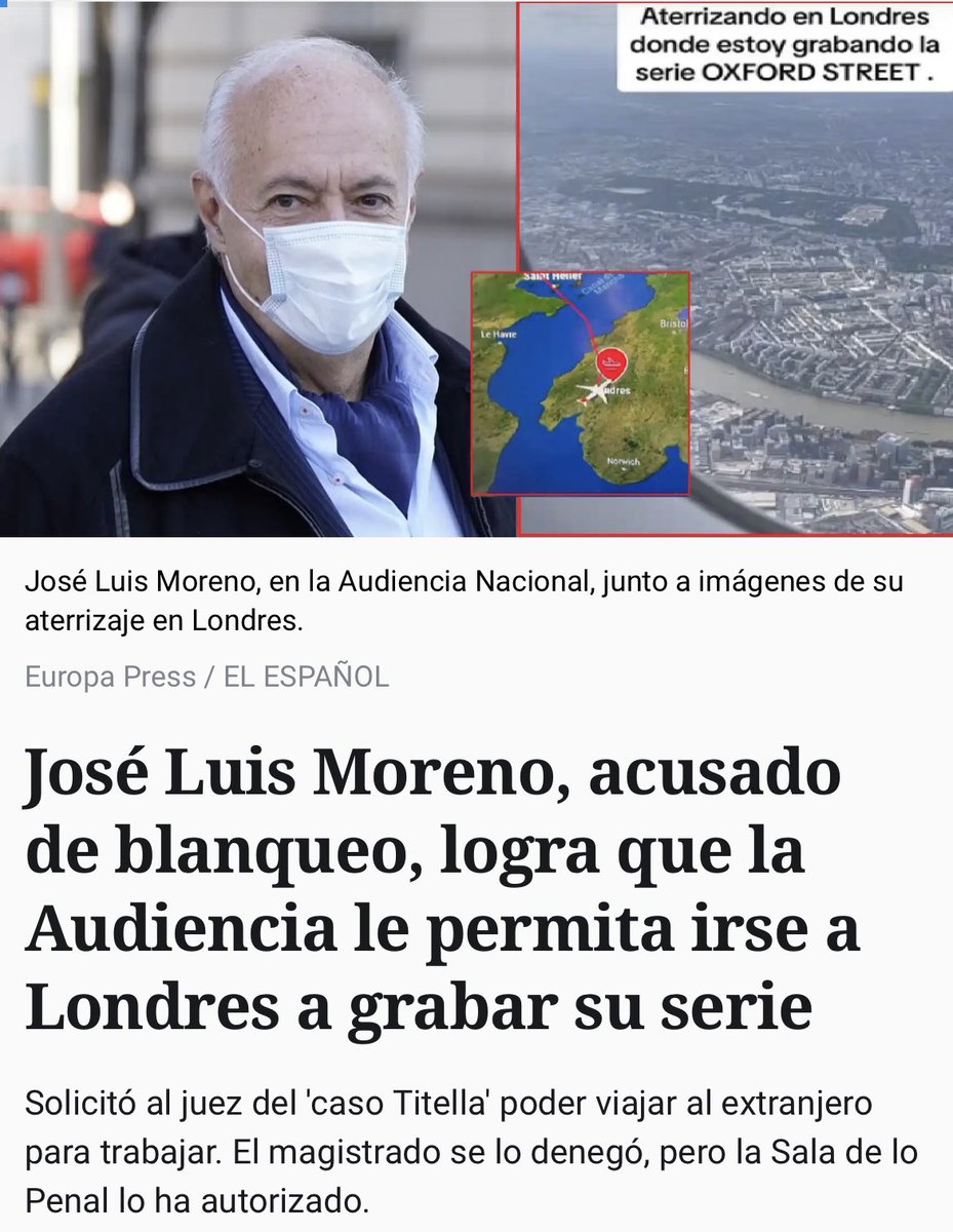 JesusCintora's tweet photo. “José Luis Moreno logra que la Audiencia le permita irse a Londres, donde planea grabar una serie. Moreno está investigado por los presuntos delitos de blanqueo de capitales, estafa y organización criminal” https://t.co/u3n8GP874u https://t.co/rh1tSMb1qt