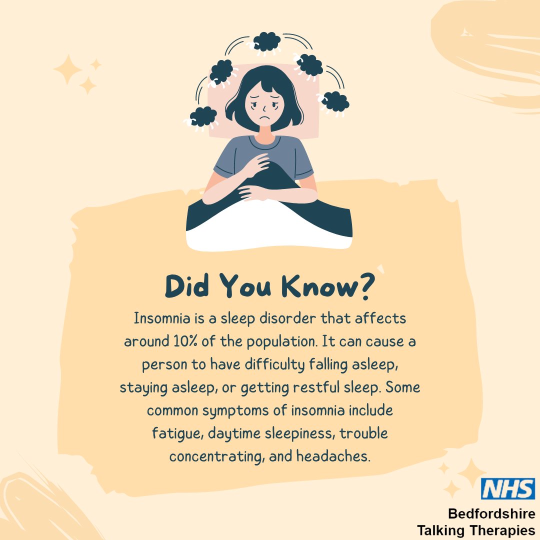 If you are struggling with sleep and insomnia, we at BTT have clinicians trained in these areas!
We provide a pre-recorded webinar on improving sleep which you can access. The link to this is: 
forms.office.com/r/PtNBgaXYMx

#MentalHealth #Insomnia #NHSELFT #BTT #TalkingTherapies #NHS