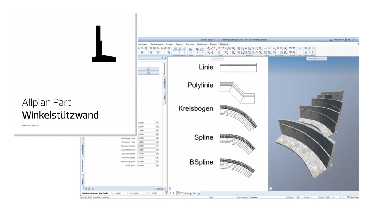 AllplanSchweiz's tweet image. 📣 Es gibt ein neues Allplan Part &quot;Winkelstützmauer&quot; in unserem Shop! 🛒
Jetzt profitieren! Bis Ende Jahr 31.12.2023 erhaltet ihr eine kostenlose Bürolizenz:
hubs.li/Q020F8KL0