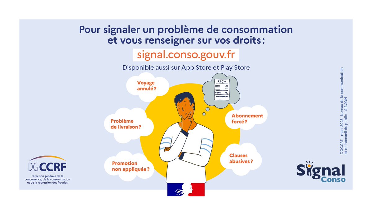 Prefet92's tweet photo. ℹ️Achat de billet d’avion, intoxication alimentaire, démarchage abusif…
Vous avez rencontré un problème avec une entreprise, un commerce, un restaurant ? 🤔
➡️ Signalez-le : https://t.co/8kPSbTcZ7v ! https://t.co/ireLqL8Bt1