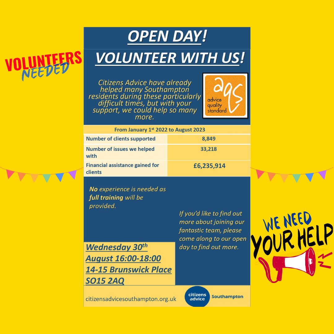 #happeningtoday #volunteering @CitizensAdvice #Southampton #share #spreadtheword
