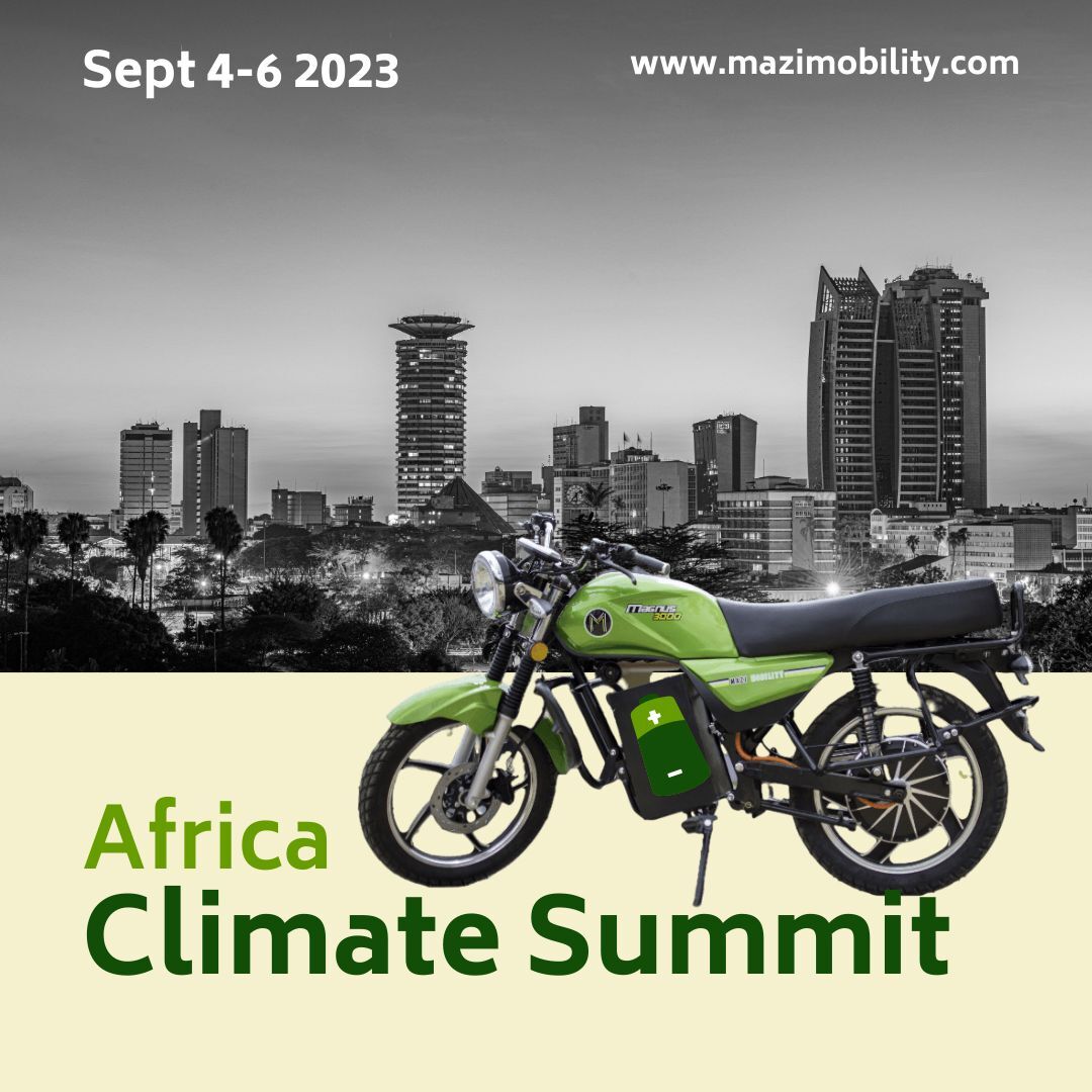 Mazi Mobility (@mazimobility) on Twitter photo The <a href="/AfClimateSummit/">Africa Climate Summit</a> is more than an eventโit's a call to action. We're coming together to address climate issues head-on. Join from September 4th-6th at <a href="/KICC_kenya/">KICC_Kenya</a> where minds and hearts unite for a sustainable future. Let's make change happen! #ClimateAction #UnityForChange The <a href="/AfClimateSummit/">Africa Climate Summit</a> is more than an eventโit's a call to action. We're coming together to address climate issues head-on. Join from September 4th-6th at <a href="/KICC_kenya/">KICC_Kenya</a> where minds and hearts unite for a sustainable future. Let's make change happen! #ClimateAction #UnityForChange