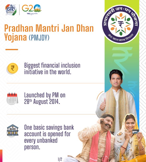 PIBHyderabad's tweet photo. Fostering financial progress across India! 

Pradhan Mantri Jan Dhan Yojana (#PMJDY) has proved to be gamechanger in ensuring #FinancialInclusion of all sections of the society with a focus on empowering the underprivileged https://t.co/5VSBNq8KM2