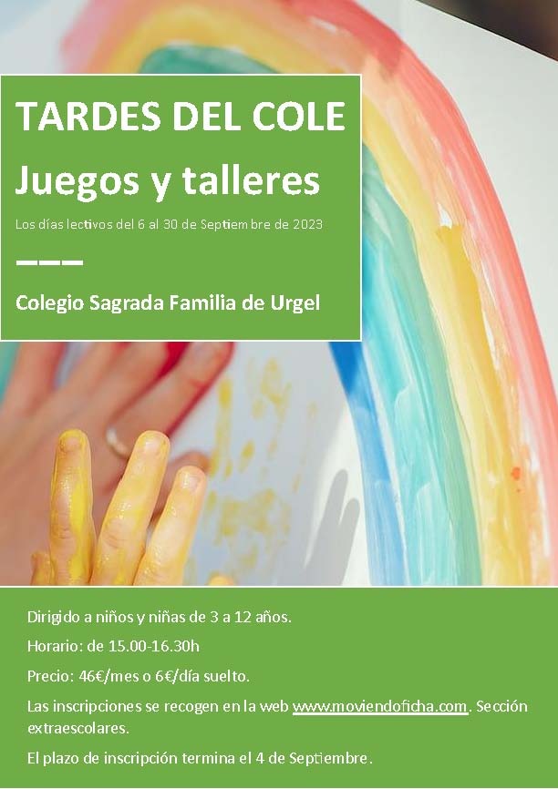FAMILIAS: abiertas ya las inscripciones para la Ludoteca del mes de septiembre, desde la web moviendoficha.com