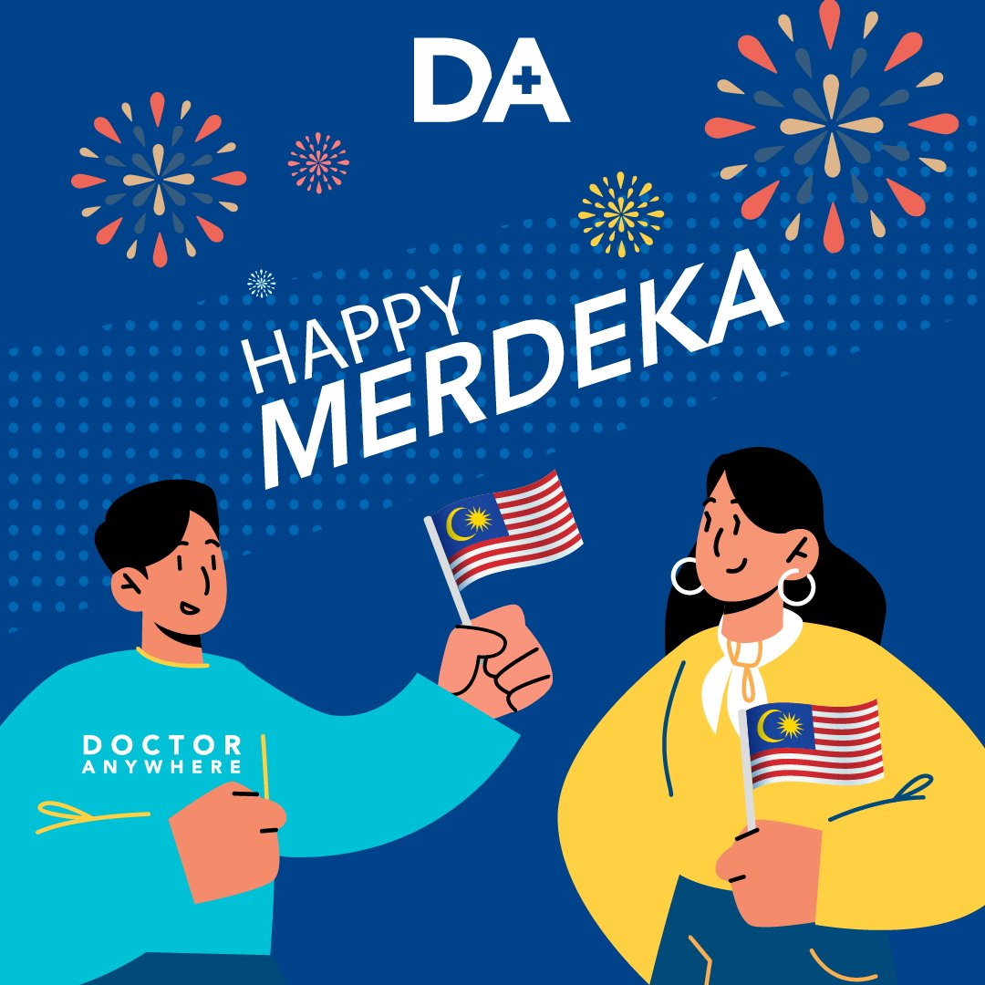 DrAnywhere_MY's tweet photo. Selamat Hari Merdeka 🇲🇾
On this special day, let's commemorate Malaysia's freedom and also reflect on the importance of a healthy and independent future for all of us 😍
#merdeka #malaysiamadani #merdeka66 #doctoranywhere #IndependenceDay #telehealth #onlinedoctor https://t.co/vzIHF5KJPS