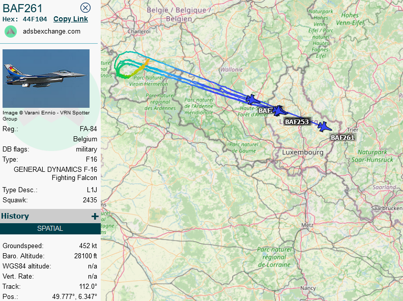 SirListenalot's tweet image. Six Belgian #F16's on tour, #BAF261-262 #BAF251-254
@lufthanzl chk Air Defense (uniform) 386,xxx