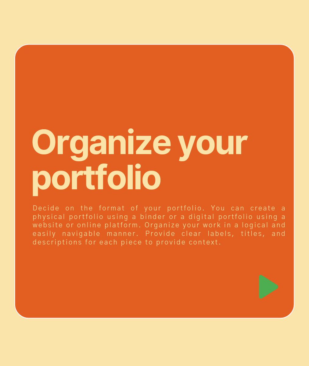 Mastering the Art of Portfolio Building 🎨📁 Your portfolio is more than a collection of work.

#PortfolioMastery #CareerCanvas #ShowcaseSuccess #CraftYourStory #ProfessionalImpact #SkillsShowcase