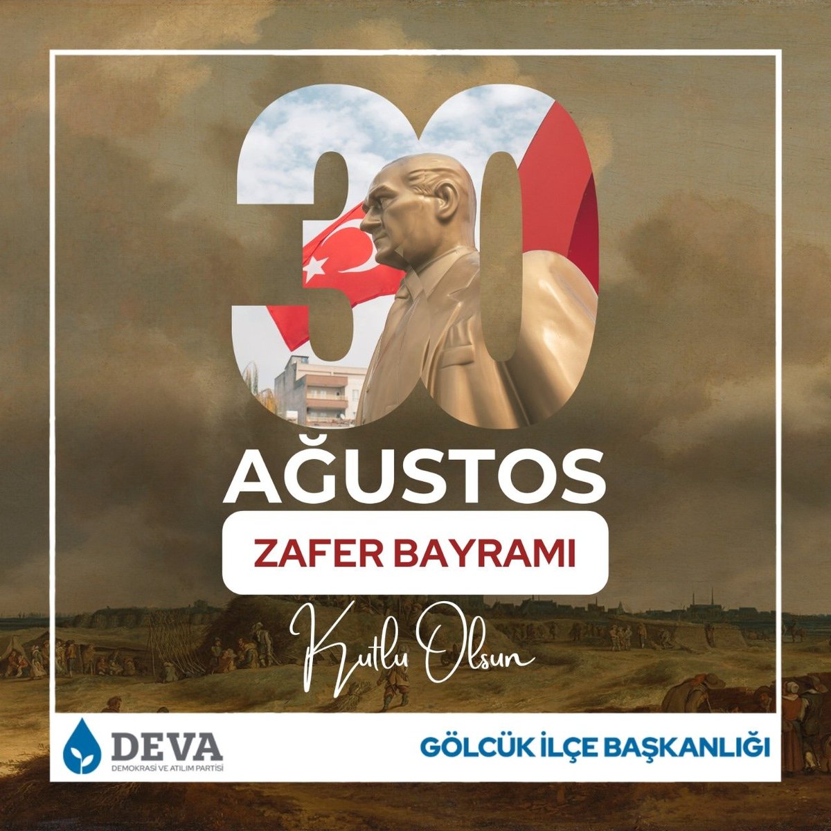 30 Ağustos Zaferi’nin 101. yıl dönümünde başta Gazi Mustafa Kemal Atatürk ve silah arkadaşları olmak üzere tüm kahramanlarımızı saygı, rahmet ve minnetle anıyoruz. 🇹🇷

 #30Ağustos Zafer Bayramımız Kutlu Olsun.