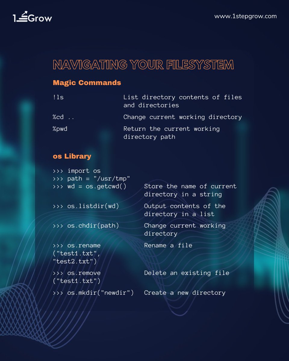 1stepGrow's tweet image. 🐍 Data Import Pro Tips! 📊 Quick Guide: Python Data Science Cheat Sheet - Part 3
🚀 Learn seamless data loading using pandas.
📦 Master file formats: CSV, JSON, Excel, and more! 🔍 Handle missing data like a pro.
Follow @1stepGrow_academy for more! #PythonForData #PandasPower