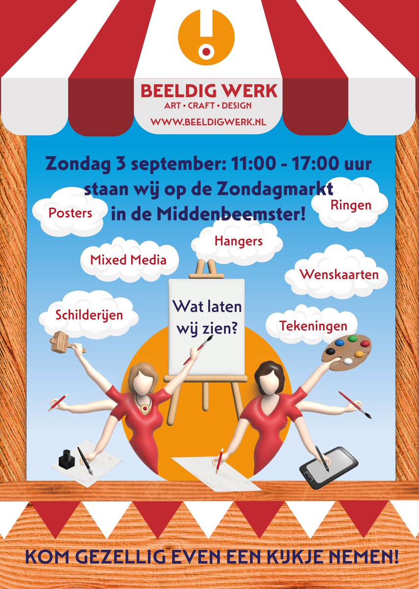 BeeldigWerk's tweet photo. #markt We zijn trots om onze zelfgebouwde, vernieuwde website aan u te kunnen laten zien: https://t.co/gA3mgdA8NB 
A.s. zondag is een deel van onze creaties te zien op de Zondagmarkt in de Middenbeemster. Voor wie niet kan komen: in onze webshop zijn ook alle creaties te zien. https://t.co/38GQOBMFxh