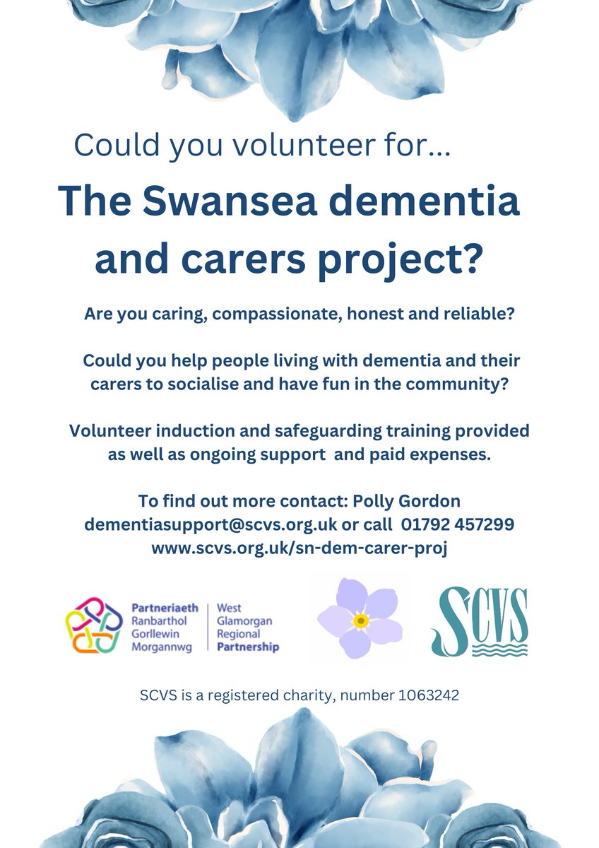 Volunteering Swansea (@volswansea) on Twitter photo Do you want to #volunteer to support your local community? Dementia & Carers Project <a href="/SwanseaCVS/">SwanseaCVS 🧡</a> are recruiting #volunteers to #support #carers & people living with Dementia. Contact Polly Gordon for more info 📧dementiasupport@scvs.org.uk 📞01792457299 #SwanseaHeroes Do you want to #volunteer to support your local community? Dementia & Carers Project <a href="/SwanseaCVS/">SwanseaCVS 🧡</a> are recruiting #volunteers to #support #carers & people living with Dementia. Contact Polly Gordon for more info 📧dementiasupport@scvs.org.uk 📞01792457299 #SwanseaHeroes