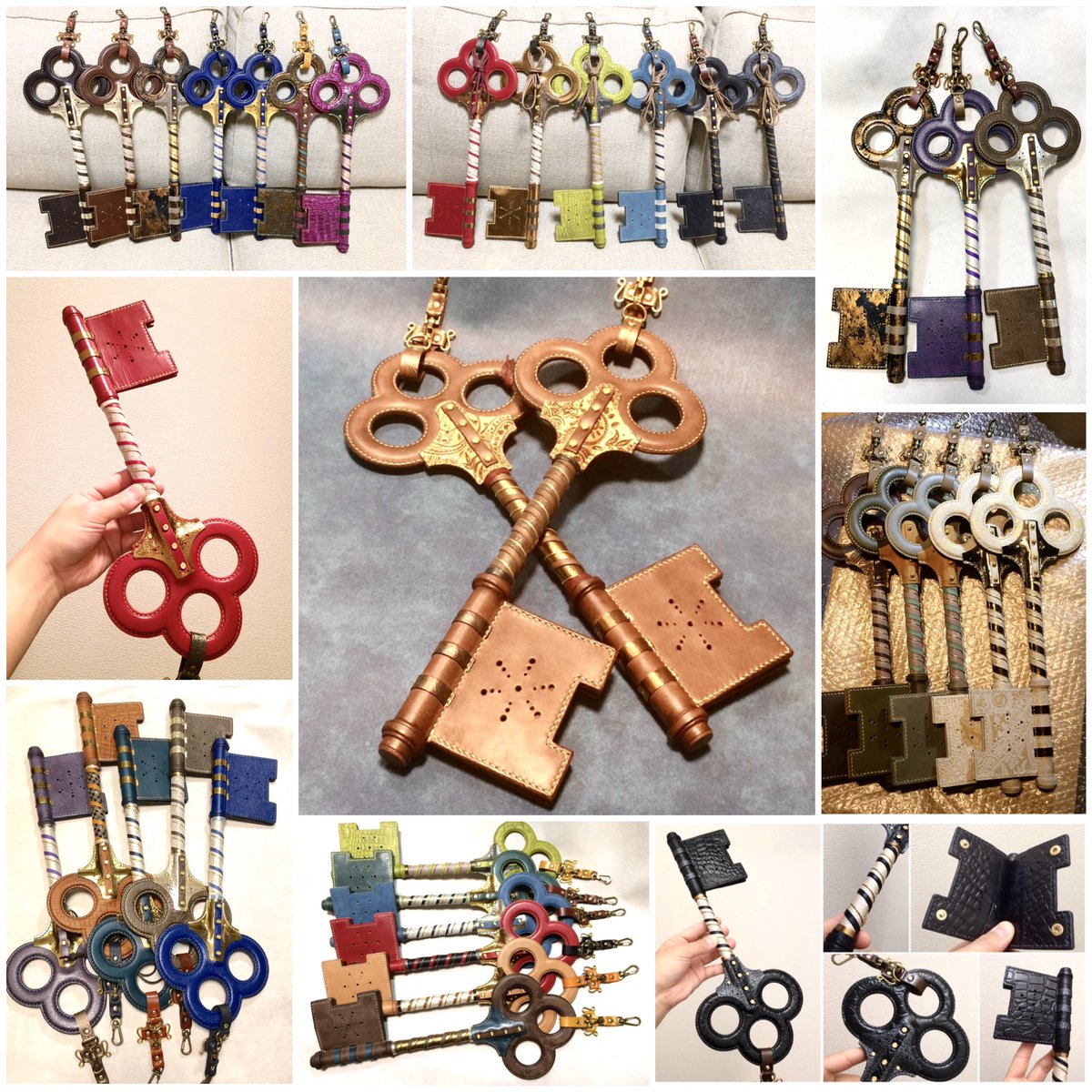 スチームパンクhandmano様魔導の鍵パスケース