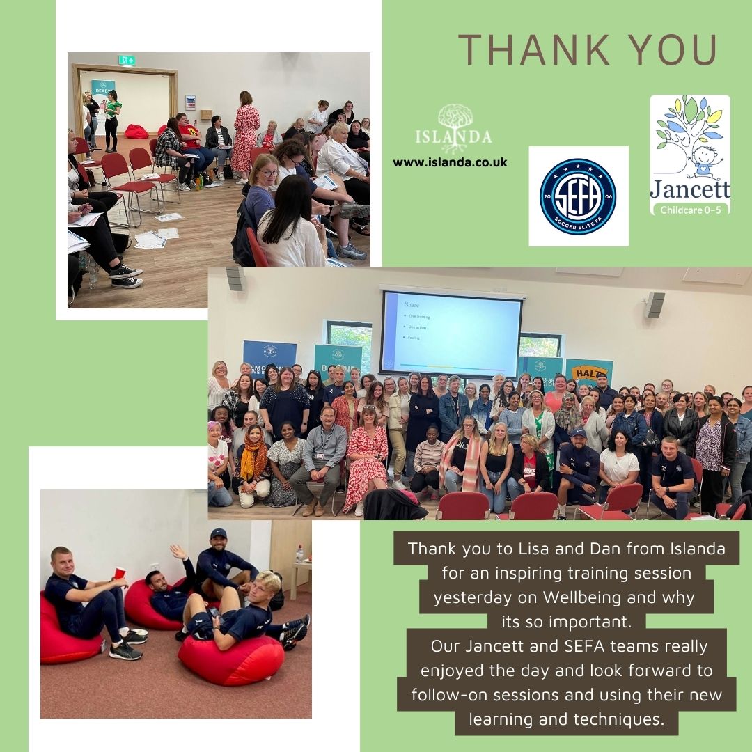 JancettGroup's tweet photo. A big thank you to @islandalisa and @Islandadan
for a great training session yesterday on their Wellbeing programme for our Jancett and SEFA teams #wellbeing #thankyou #wellness #BeKind #takingcareoftheteam https://t.co/SRohuJpbtz