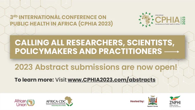 The #CPHIA2023 will feature abstract presentations on pertinent scientific research showcasing innovative ways Africa pushes for #NewPublicHealthOrder. If you have novel research on public health, please beat the deadline & submit your work today 👉🏾cphia2023.com/abstracts/