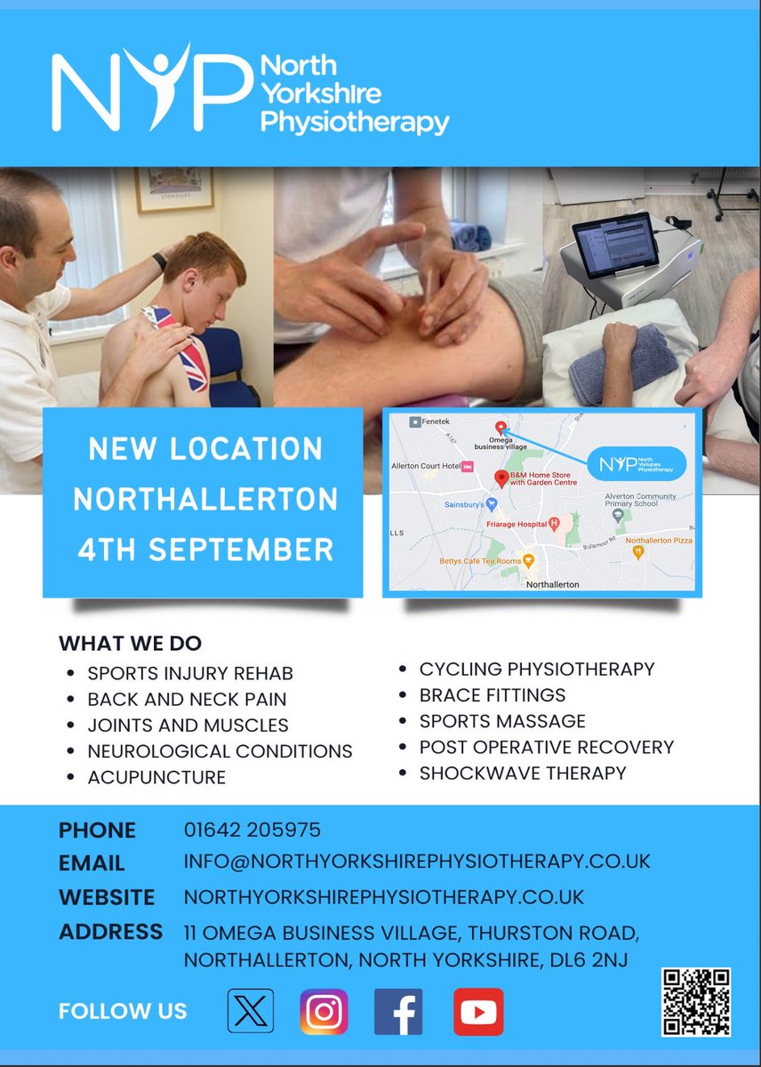 North Yorks Physio (@nyorksphysio) on Twitter photo Opening in #Northallerton on Monday! Following 10 successful years helping the community of #Stokesley we are delighted to be opening our 2nd #Hambleton clinic! <a href="/Northallertonbe/">NorthallertonBoost</a> <a href="/NthallertonBID/">NorthallertonBID</a> <a href="/NorthallertonHr/">#NorthallertonHour</a> <a href="/HambletonBiz/">A place to grow</a> <a href="/HambletonBoost/">HambletonBoost</a> Opening in #Northallerton on Monday! Following 10 successful years helping the community of #Stokesley we are delighted to be opening our 2nd #Hambleton clinic! <a href="/Northallertonbe/">NorthallertonBoost</a> <a href="/NthallertonBID/">NorthallertonBID</a> <a href="/NorthallertonHr/">#NorthallertonHour</a> <a href="/HambletonBiz/">A place to grow</a> <a href="/HambletonBoost/">HambletonBoost</a>