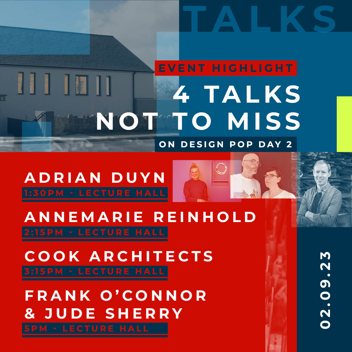 The countdown is on for Design POP 23 ⏳ With just 2 days to go, here are 4 talks that are not to be missed throughout the weekend! Secure your tickets today: eventbrite.com/e/design-pop-2… Supported by @corkcitycouncil #corkevent #corkcity #designpop2