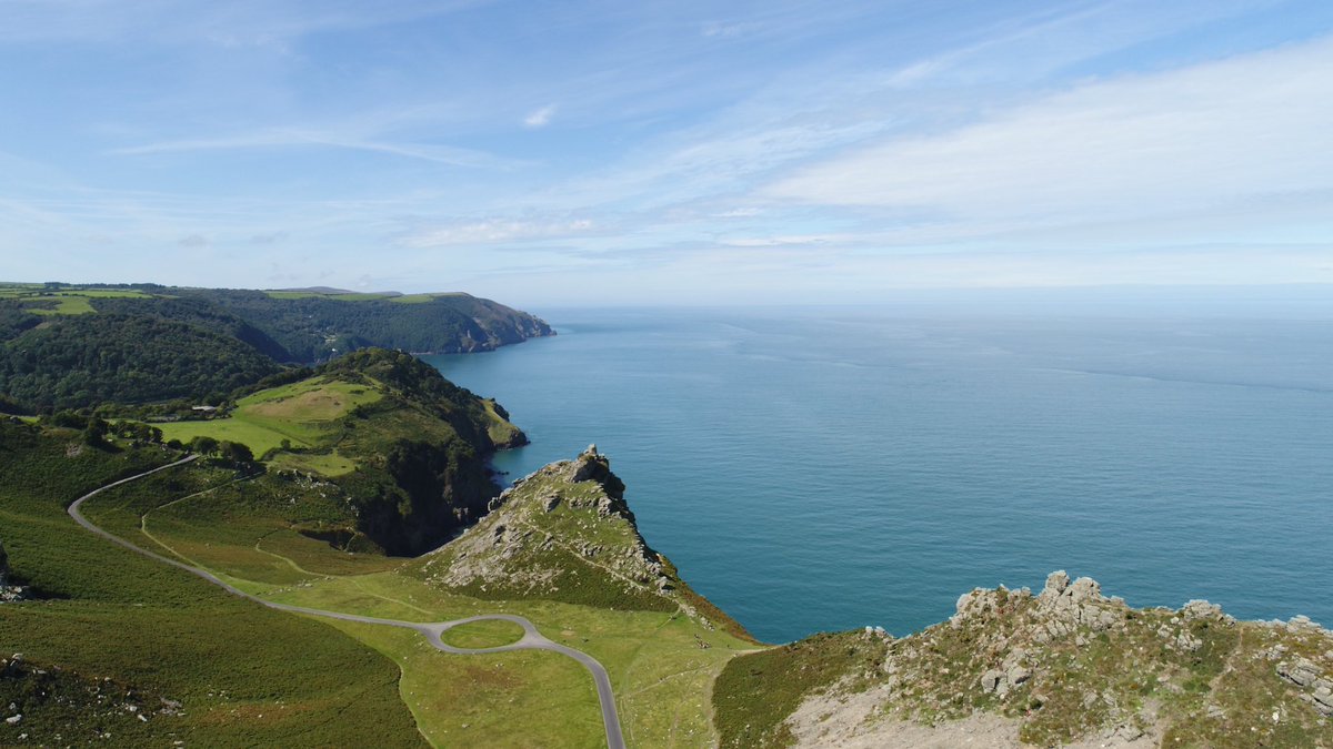 The stunning coastline along the Valley of the Rocks looking towards Woody Bay. 😎📸 #DudewithaDrone #DwaD #dronephotography #photooftheday