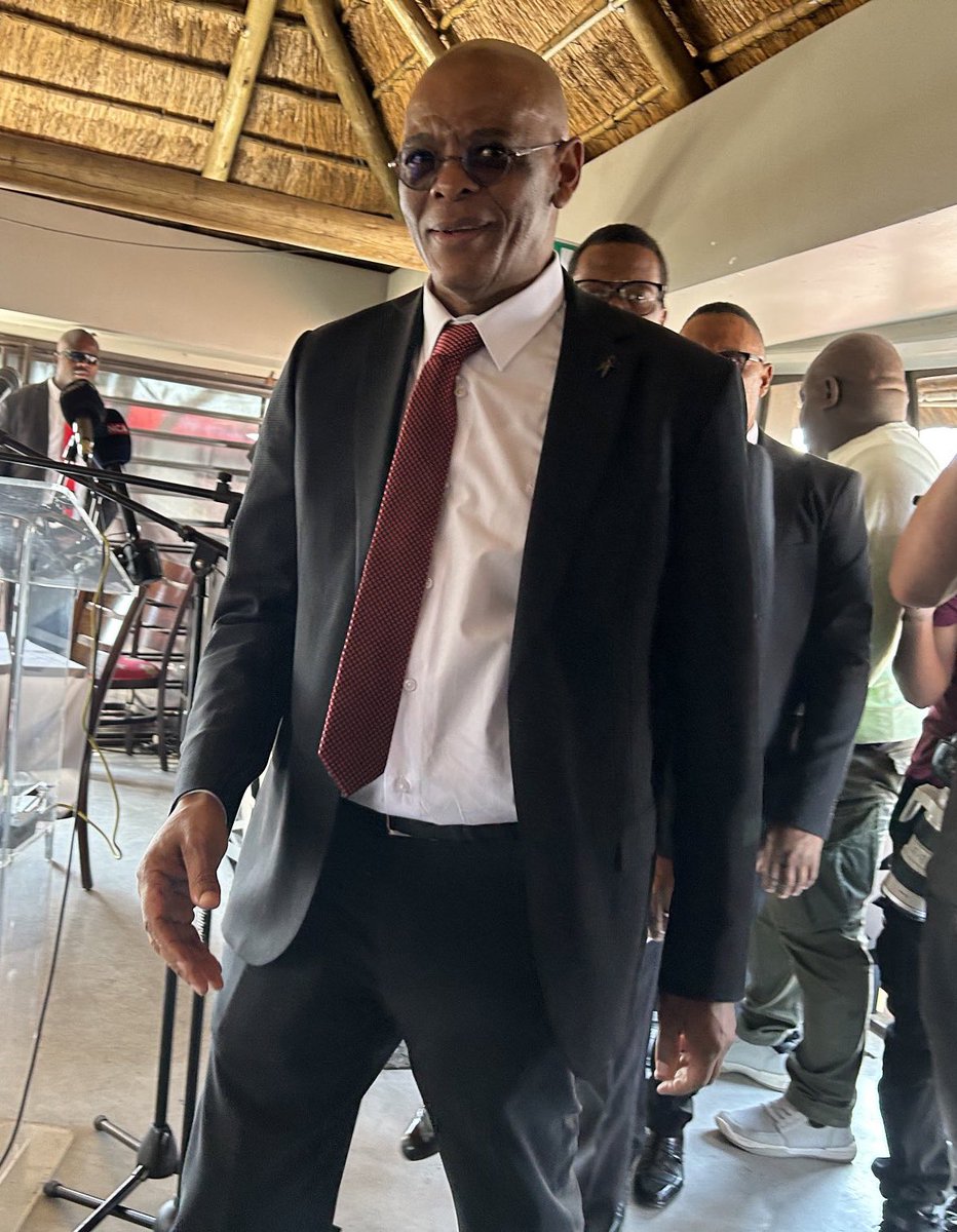 AdvoBarryRoux's tweet photo. Ace Magashule announces his new political party, African Congress for Transformation. ACT https://t.co/o0EVw2TS8X