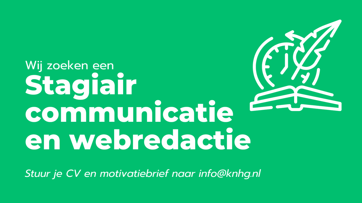 Laatste kans! 🚨 Wil jij een netwerk opbouwen in de geschiedeniswereld én relevante werkervaring opdoen? Kom dan stage lopen bij het KNHG en <a href="/HistoriciNL/">Historici.nl</a>. Bekijk de vacature en solliciteer vóór 1 september! ow.ly/7yZ150PFP1y